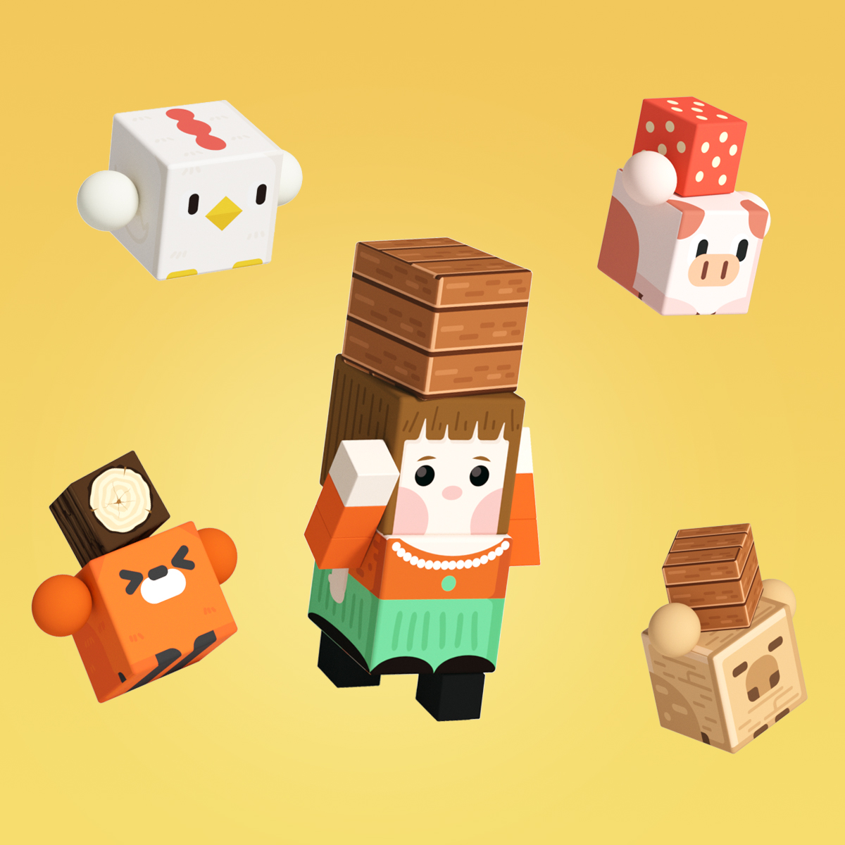 GobiDex Magnetic Building Cubes (Village)